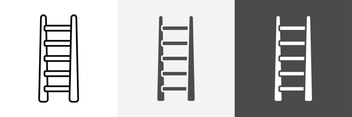 Ladder icon set vector art