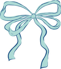 Vintage hand-drawn bow