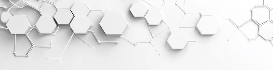 Abstract hexagonal pattern on white background
