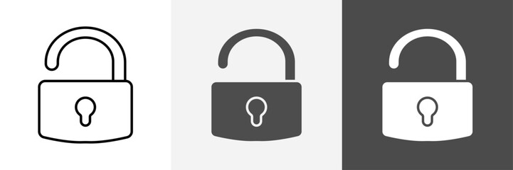 Padlock icon set vector art