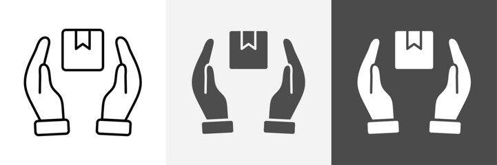 Obraz premium Safe Delivery icon set vector art