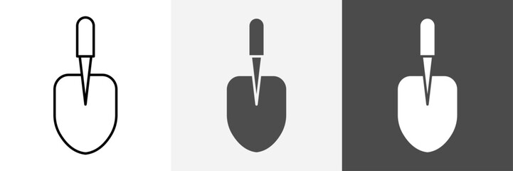 Fototapeta premium Shovel icon set vector art
