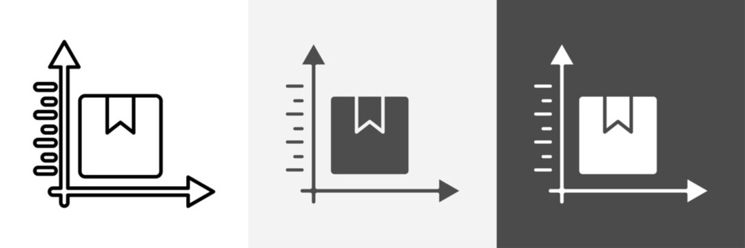Size icon set vector art