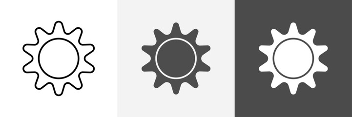 Sun Icon set vector art