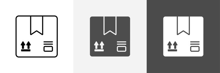 This Side Up icon set vector art