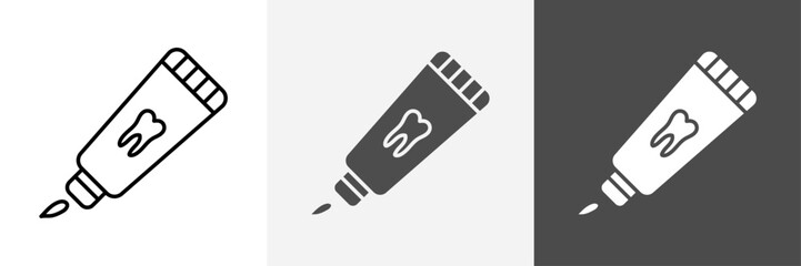 Tooth Paste Icon set vector art