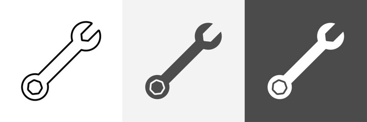 Wrench icon set vector art