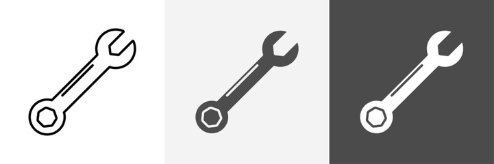 Wrench icon set vector art