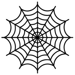 Delicate Spider Web Line Art Motifs