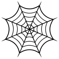 Delicate Spider Web Line Art Motifs