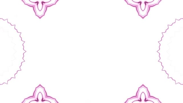 Royal Wedding invitation graphics animation video. White background and pink pattern. Loop background