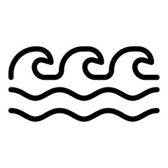 Fototapeta premium Ocean current icon. Vector line icon