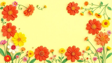 Hello spring seasonal banners collection. Spring lettering and colorful flowers. Flat style vector illustration.