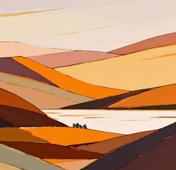 desert landscape with mountains