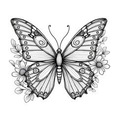 butterfly on black background