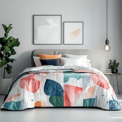 Serene Symmetry: Abstract Patterned Quilt