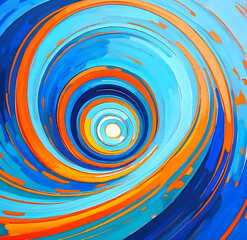 Abstract art with swirling lines and vanishing points, creating a sense of motion and infinity.
