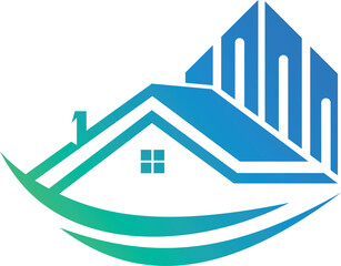 gradient real estate logo design