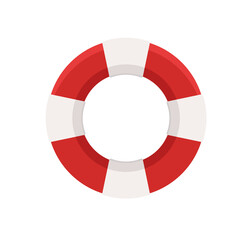Illustration of a lifebuoy on white background, png