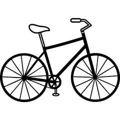 Detailed Bicycle Blueprints in Line Art