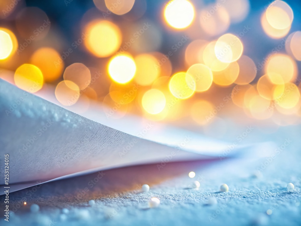 Aufkleber Pristine White Paper Background: Smooth, Blank Sheet with Bokeh Effect for Design and Mockups