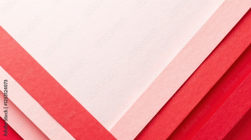 Fototapete Abstract Red and Pink Paper Layered Design Background with Copy Space for Text or Image