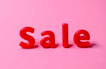 SALE text on a white background written with gingerbread, retail promotions,