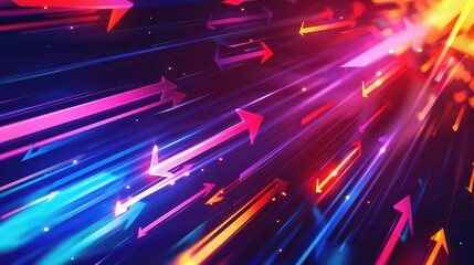 Modern abstract high-speed movement. Colorful dynamic motion on blue background. Movement technology pattern for banner or poster design background concept.