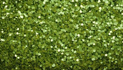 Shimmering green glitter scattered across a surface creates an enchanting visual effect