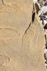 Natürlicher Sandstein, gelb beige, mit Glitzer, Hochformat, Steine