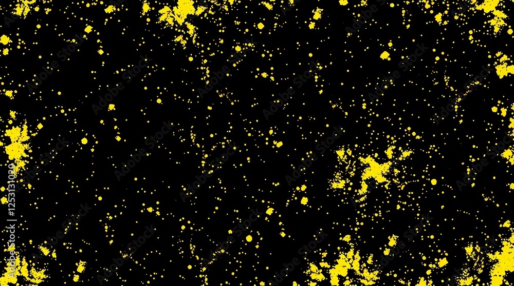 Canvas Prints black and yellow halftone background with grungy dots