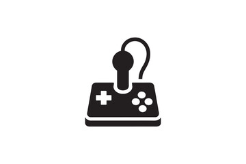 gaming joystick controller  icon vector silhouette isolated in white background