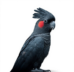 black and white parrot