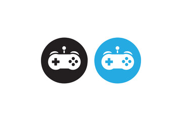 Fototapeta premium gaming joystick controller icon vector silhouette isolated in white background