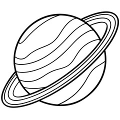 Line Art Planets A Celestial Vector Series