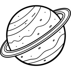 Line Art Planets A Celestial Vector Series