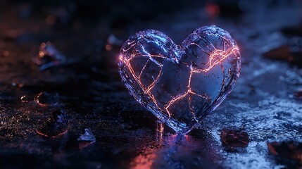 Gray Heartbreak. Graphic Wallpaper for Breakup Scenes