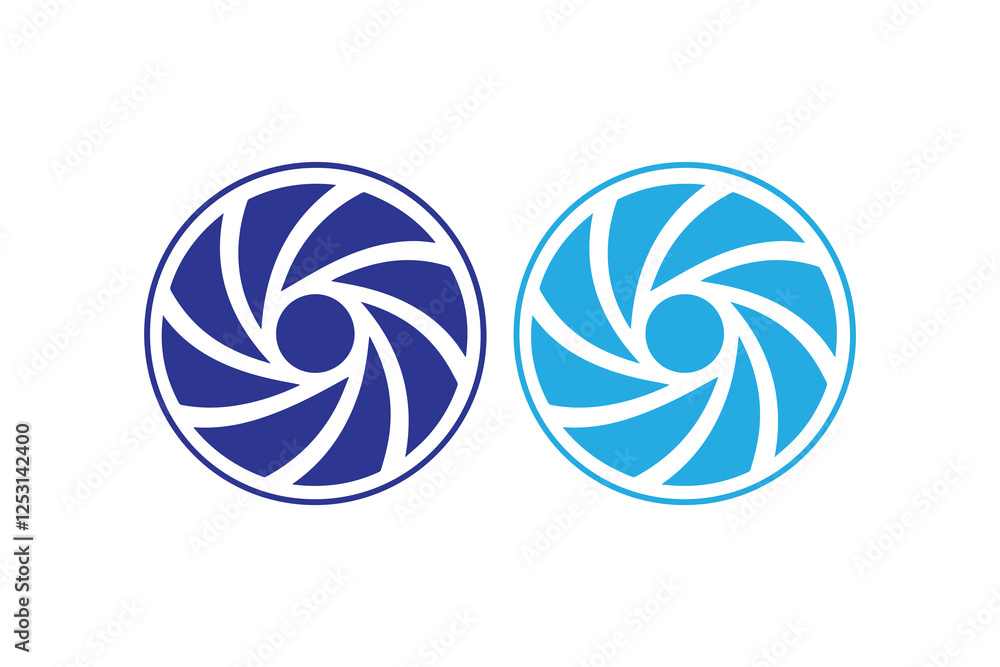 Fototapete camera shutter frame icon vector silhouette isolated in white background