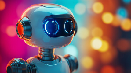 Cartoon 3D intelligent robot picture
