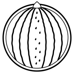 watermelon line art vector