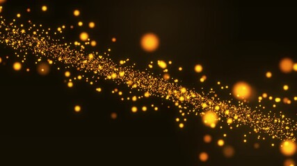 Luxury particles background shining dust bokeh glitter. 4K particles background. Particles keep moving forward. 4K video. Loopable