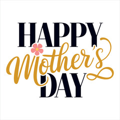 Happy Mother's Day Modern Unique Design Vector Art Illustration
