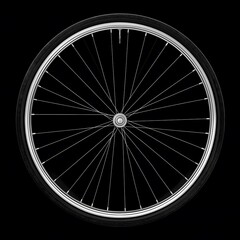 Fototapeta premium Bicycle Wheel Decal Minimal Circular Design Modern Geometric Pattern Contemporary Spokes Simple Wall Art Technical