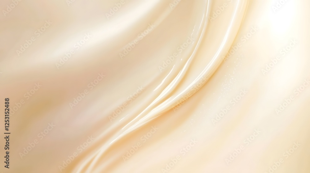 Leinwandbilder elegant and luxurious swirling satin fabric with shimmering waves of soft beige and cream tones crea