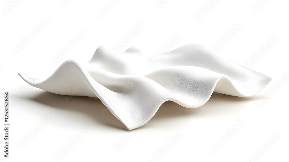 Aufkleber elegant monochrome undulating fabric sculpture minimal abstract art background