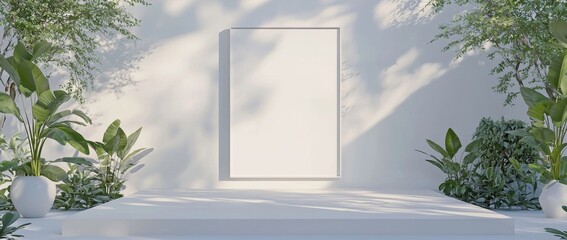 Clean White Frame Mockup in a Modern Setting - Bright and Open