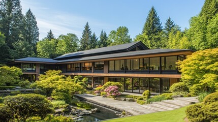 Serene Japanese-Style House nestled in Lush Greenery