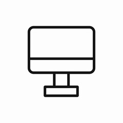 Desktop computer monitor icon vector sign