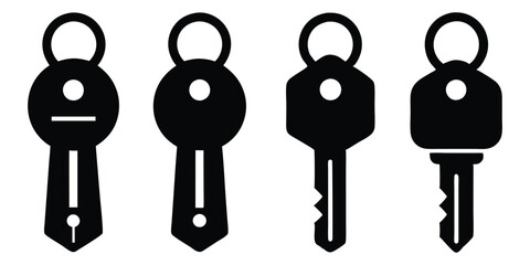 Key icon set. Key vector icon. Key symbol. Key set. key icon. key vector icon. key set silhouette. key silhouette 
