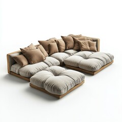 Space-saving Modular Sofa for Relaxed Living